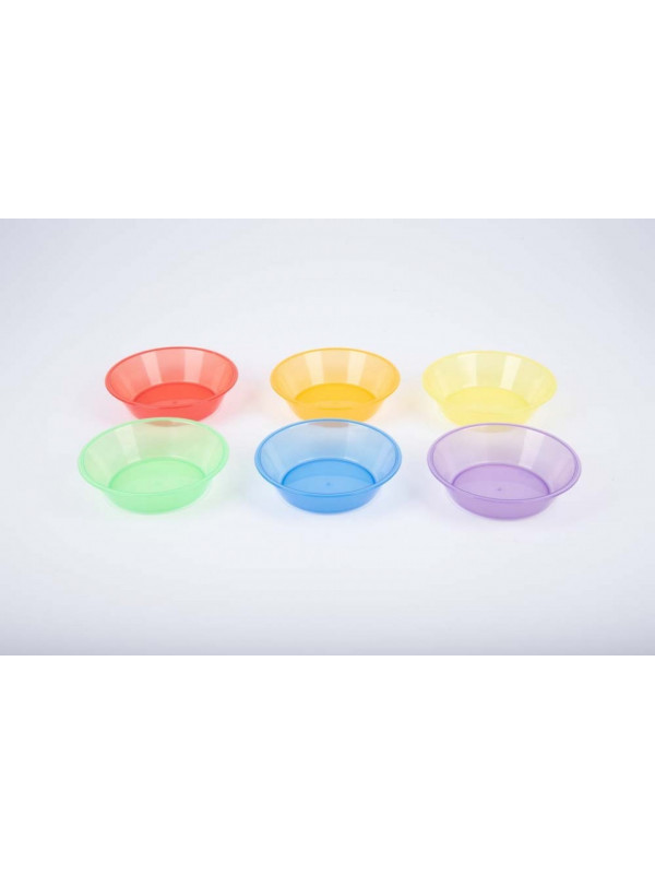 Set de 6 boluri translucide colorate pentru activitati senzoriale