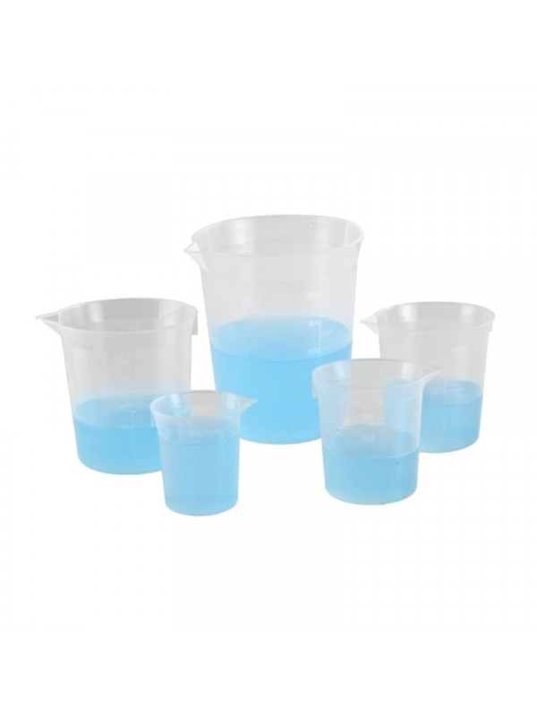 Set didactic pentru masurare lichide Miniland, 5 recipiente, 7 ani+