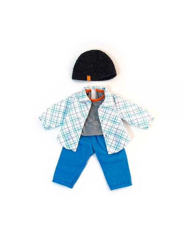 Set imbracaminte vreme temperata pentru papusa baiat 38 cm Blue