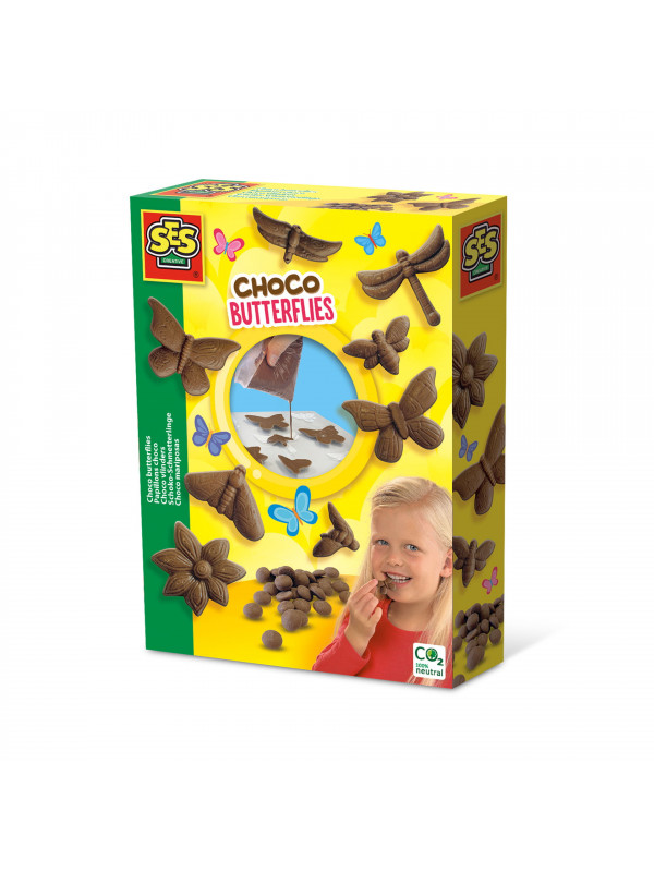 Set pentru copii de facut ciocolata cu forme de fluturi