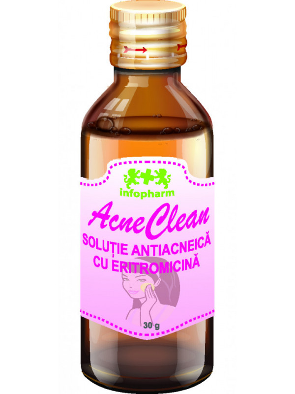 SOLUTIE ANTIACNEICA "AcneClean" CU ERITROMICINA 30ml INFOPHARM