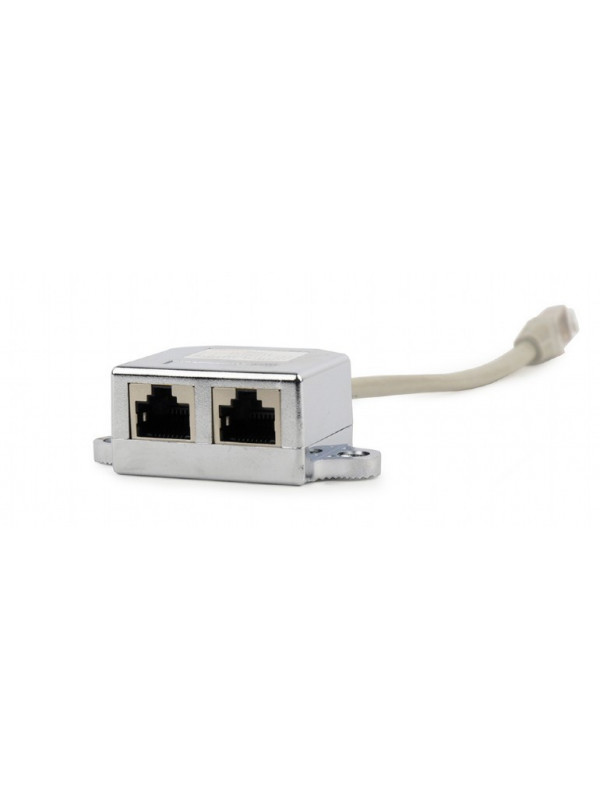 SPLITTER RJ-45 GEMBIRD pt. cablu FTP, Cat5, RJ-45 (T) | RJ-45 (M) x 2, ecranat, metal, 1 buc, "NCA-SP-02"
