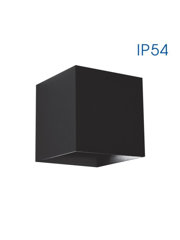 STARK LED 2X3W SQ/BK IP54 VIVALUX