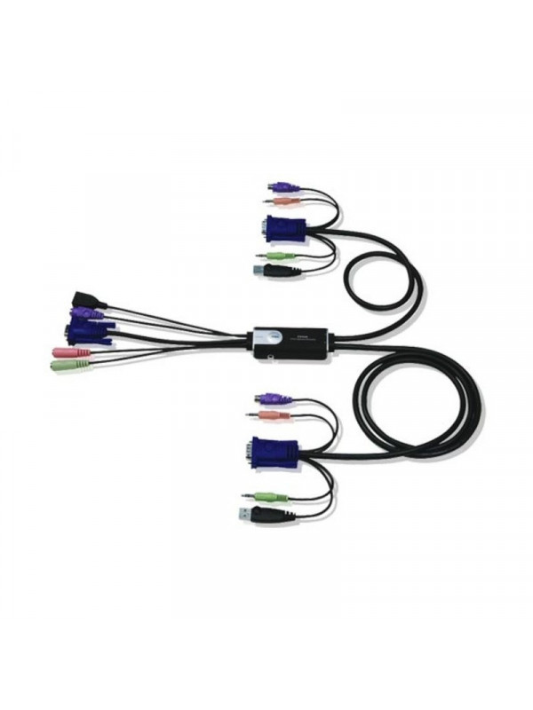 Switch KVM ATEN CS52A, 2 porturi, Hybrid, PS2/USB, Audio 2.1