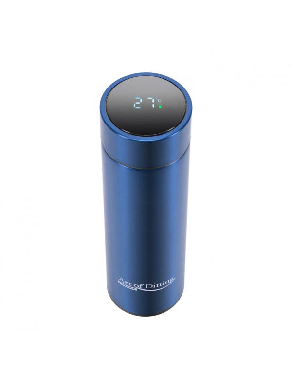 TERMOS INOX 450ML,IND.LED.TEMP ALBASTRU