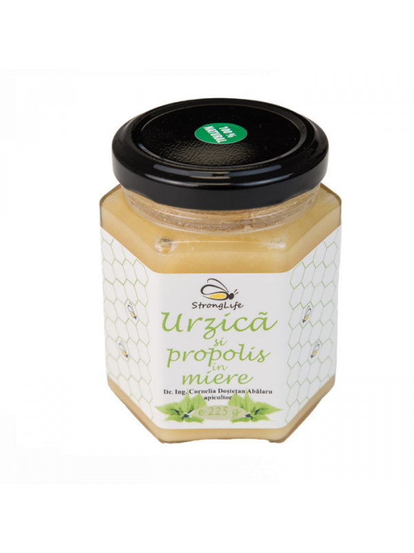 Urzica si propolis in miere by Dr. Ing. Cornelia Dostetan Abalaru apicultor - 225g