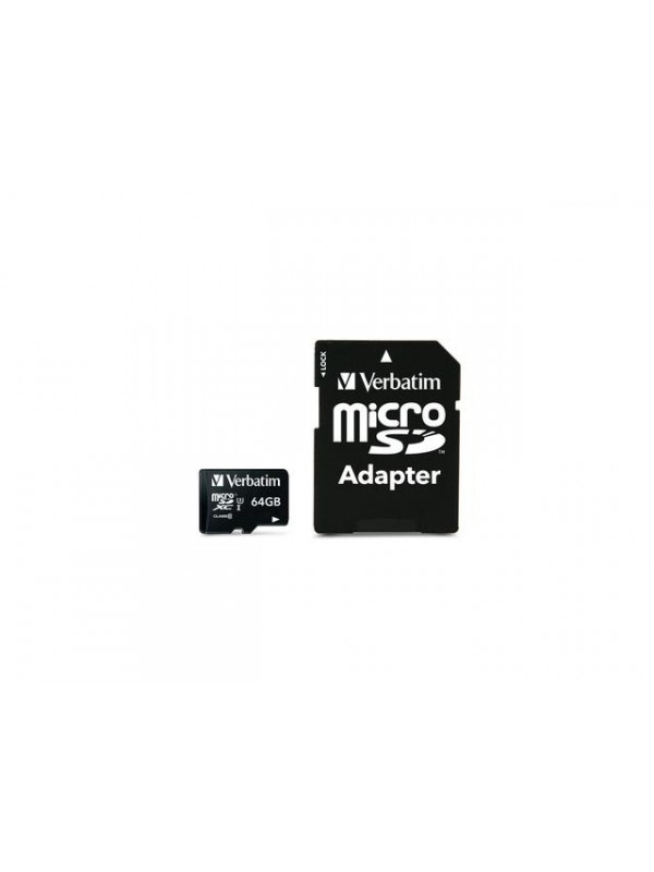 Verbatim Pro microSDXC U3 64GB with adapter