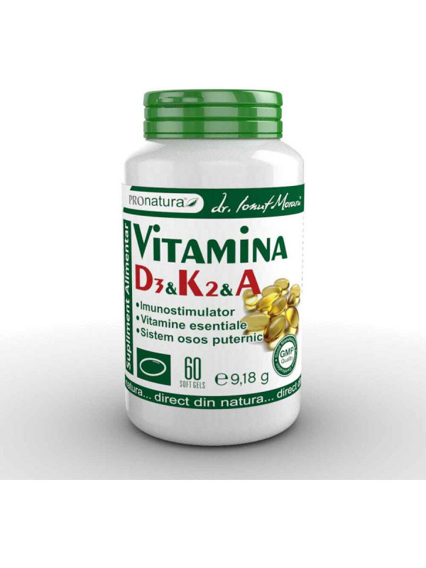 VITAMINA D3+K2+A 60CPS