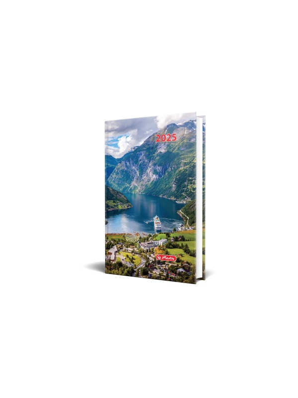 AGENDA DATATA A5, MOTIVE, 352 PAGINI, COPERTA BURETATA, MOTIV FJORDS 2025