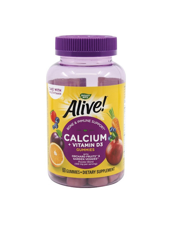 Alive! calcium+d3 gummies 60jeleuri