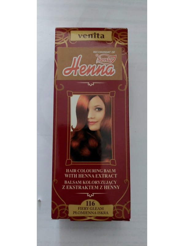 Balsam colorant par henna sonia nr.116 - rosu intens 75gr kian cosmetics