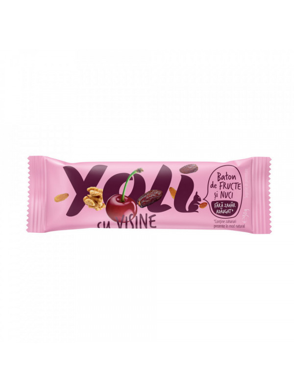 Baton de fructe "yoli" cu visine 30gr transilvania nuts