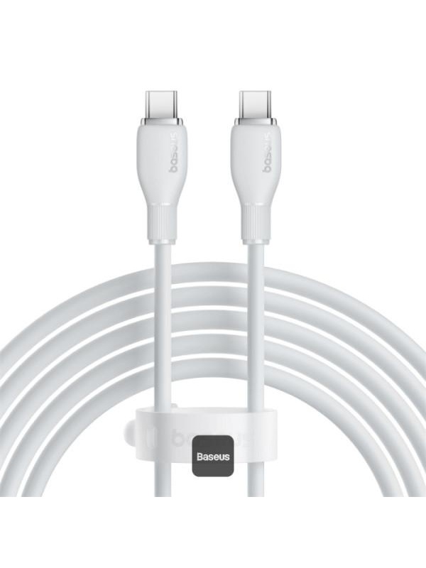 Cablu Baseus Pudding USB-C-USB-C, alb