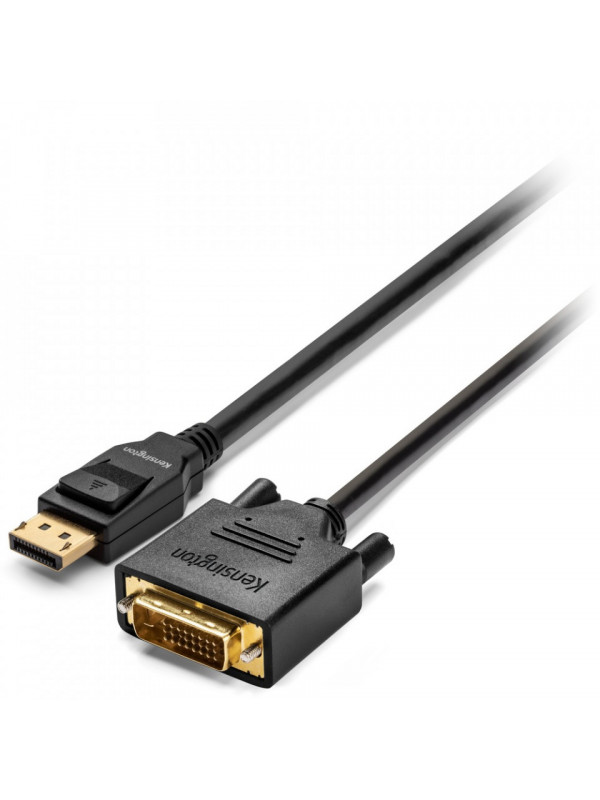 CABLU video KENSINGTON, DisplayPort 1.2 (T) la DVI-D DL (T), 1.8m, negru, "K33023WW"