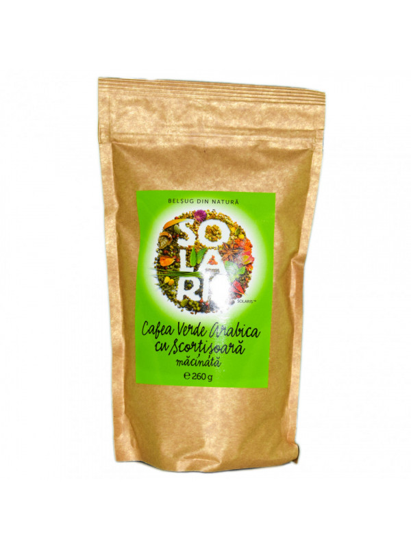 Cafea verde arabica macinata cu scortisoara 260g solaris