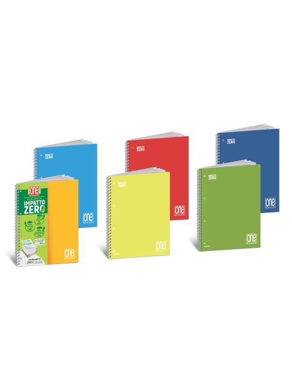 Caiet A4 cu spirala - One Color Zero Impact, 80 g/m2, 80 pag. (Matematica)