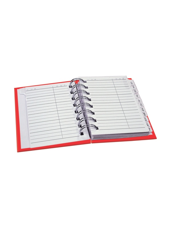 Caiet A7 cu spirala si index - One Color, 170 g/m2, 96 pag., 8x11 cm (Dictando)