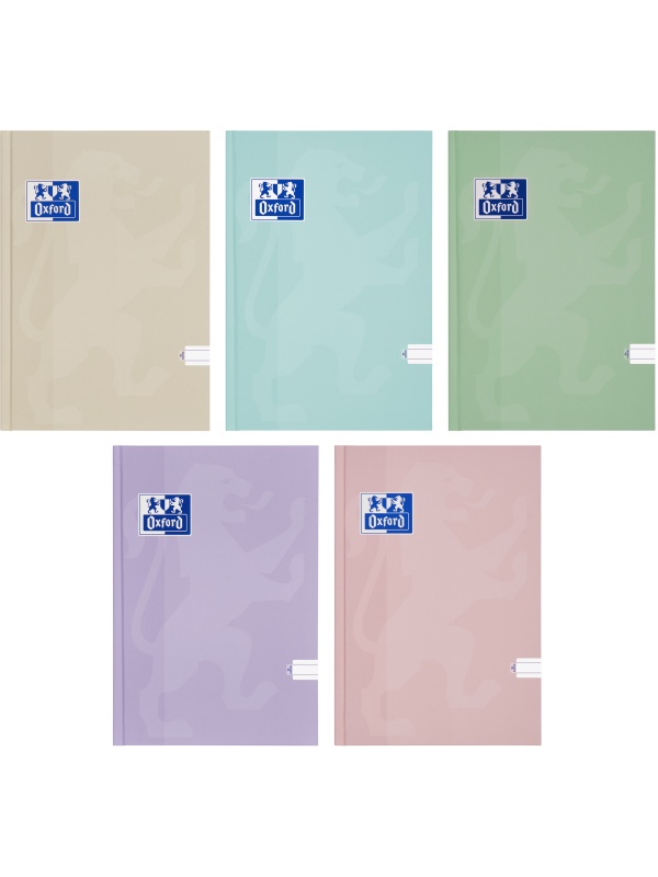 CAIET OXFORD TOUCH PASTEL, A5 96 FILE, HARTIE OPTIK 90G/MP, COPERTA PLASTIFIATA RIGIDA SOFT TOUCH, PEFC, MARGINE LINIATA, DICTANDO, DIVERSE CULORI PASTEL