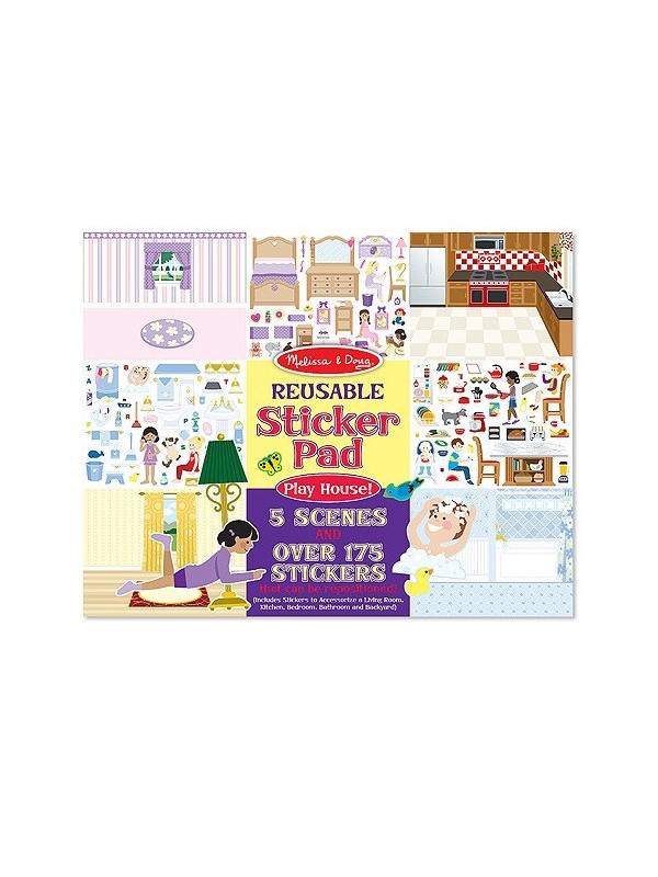 Colectia de abtibilduri reutilizabile Casa mea Melissa and Doug