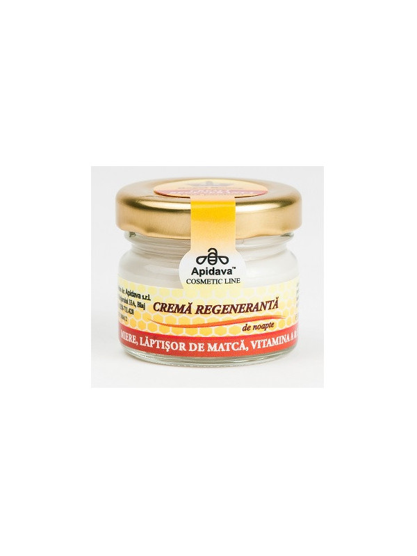 Crema regeneranta de noapte cu miere, lapt.de matca si vit.a&e 30ml apidava