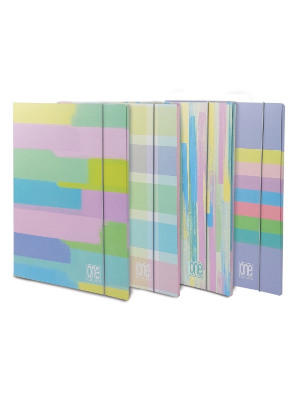 Dosar A4 cu elastic din carton laminat mat - One Color Pastel Plus (26×35 cm)