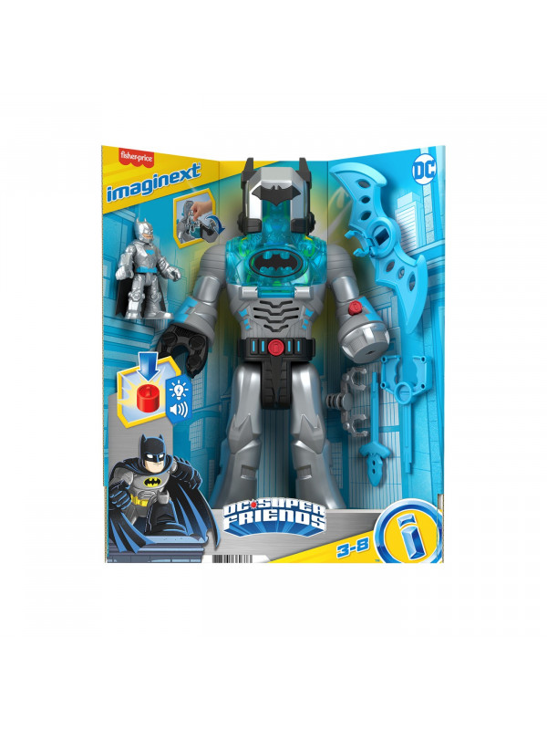 FISHER PRICE IMAGINEXT DC SUPER FRIENDS ROBOT BATMAN IN COSTUM GRI 30CM