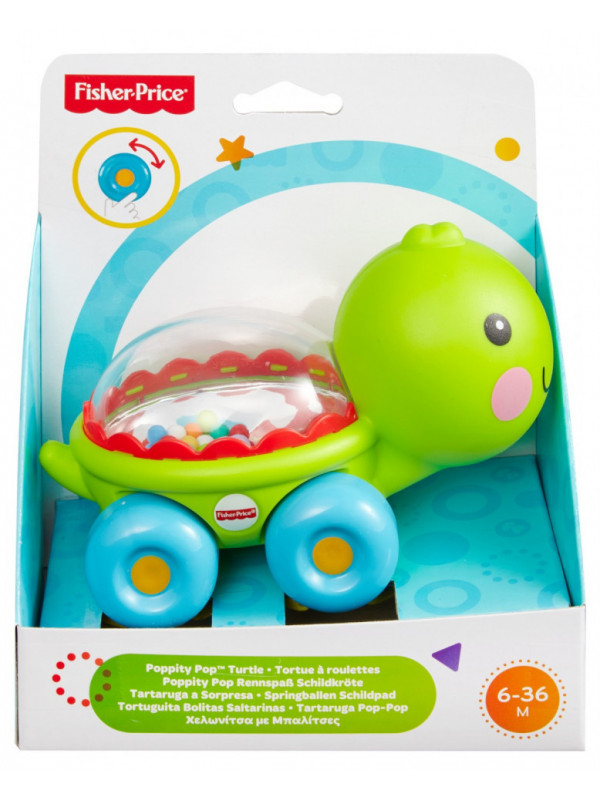 Fisher price jucarie apasa si mergi testoasa