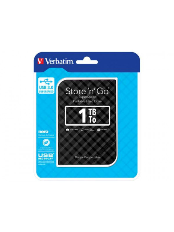 HDD EXTERN 2.5" Verbatim Store 'n' Go USB3.0 1TB gen.2 black "53194"