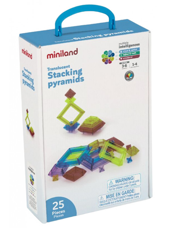 Joc de constructii cu piese translucide Piramide