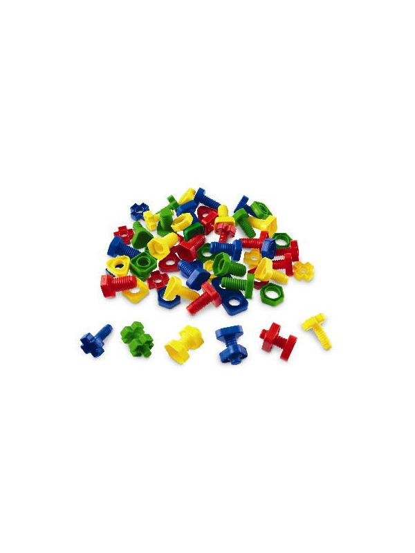 Joc de indemanare Suruburi si Piulite si cutie de depozitare Miniland