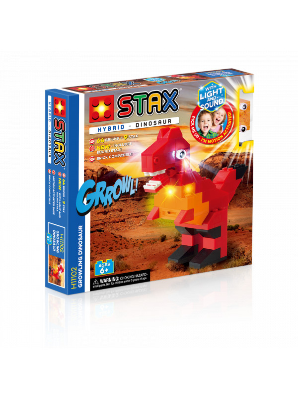 Jucarie - Seturi de constructie cu lumini si sunete Stax - Dinozaur