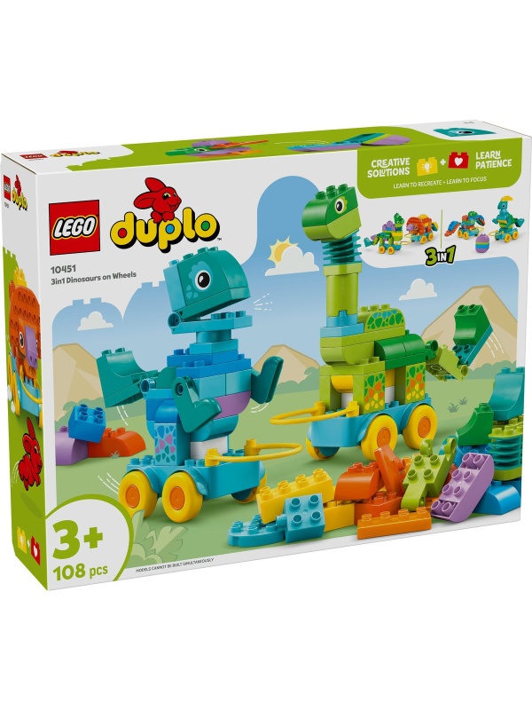 LEGO DUPLO DINOZAURI PE ROTI 3 IN 1 10451