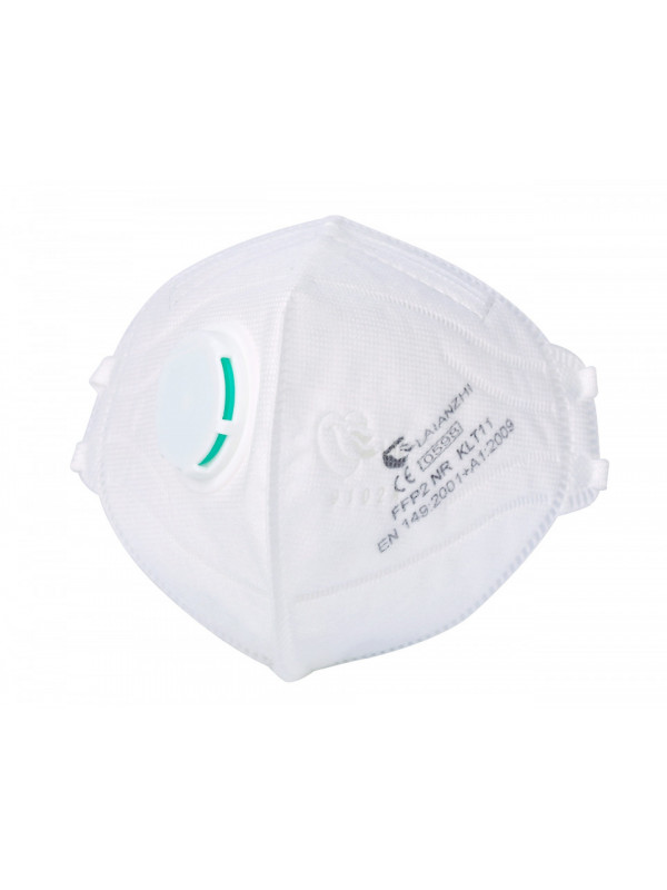 Masca protectie tip FFP2, cu valva, model KLT11, alba / 1 buc