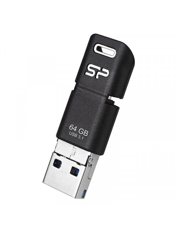 Memorie USB Silicon Power OTG Mobile C50 64GB USB 3.1 micro USB Type C Black