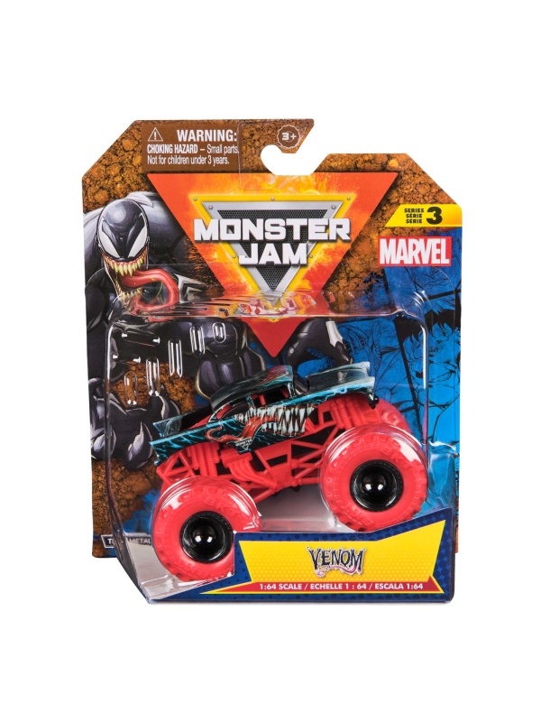 MONSTER JAM MARVEL CAMION GIGANT VENOM SCARA 1 LA 64