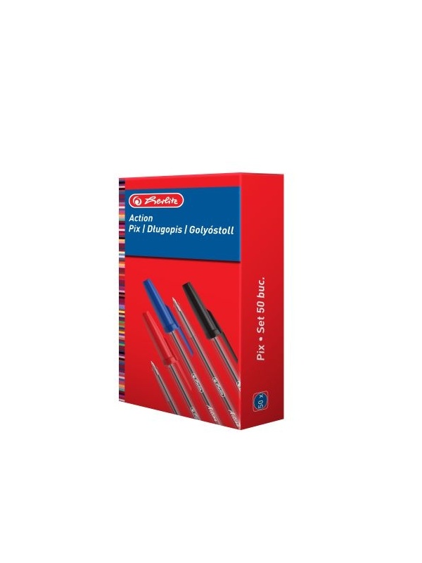 PIX PLASTIC DE UNICA FOLOSINTA ACTION, MINA 0,7 MM, ALBASTRU, SET 50 BUCATI