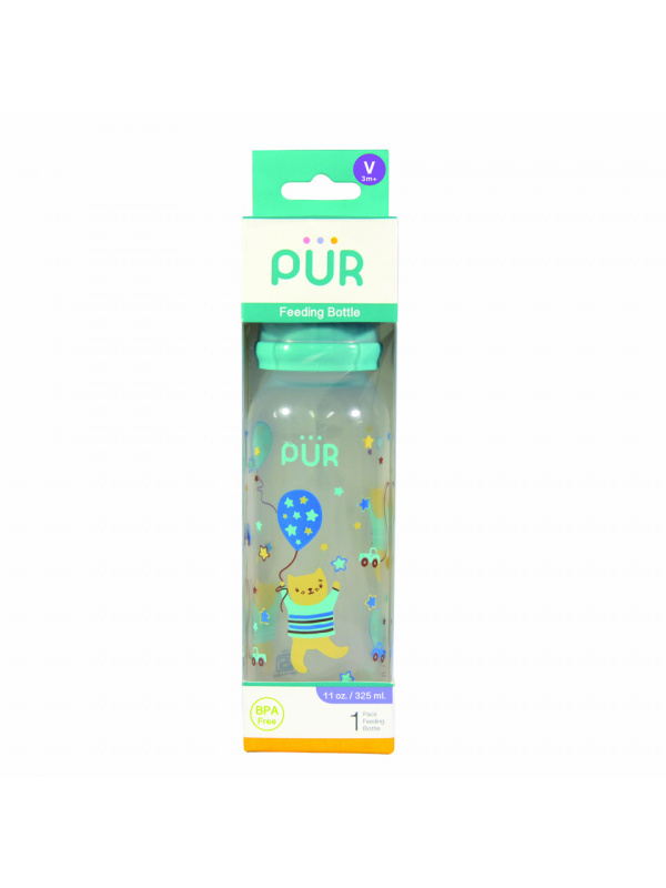 PUR 9017 – BIBERON CU DESEN +3 LUNI, 325ML
