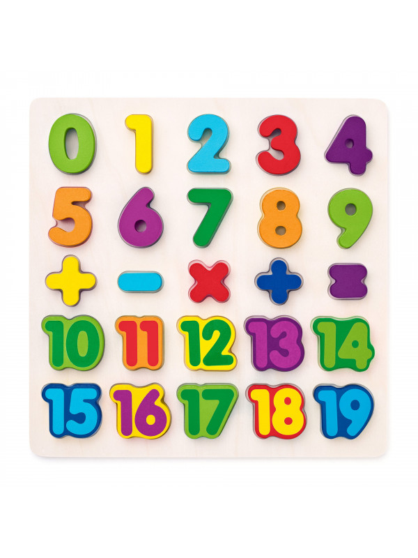 Puzzle din lemn - Matematica, numere