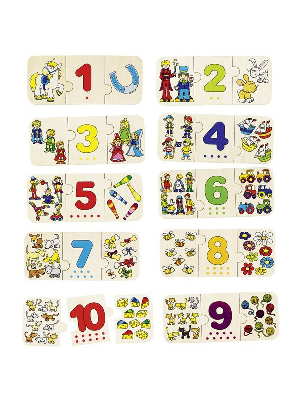 Puzzle lemn cu autocorectie invata Numerele