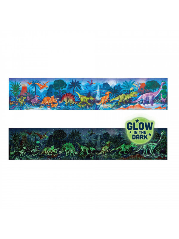 Puzzle pentru copii flourescent cu Dinozauri (200 piese, 1.5m)