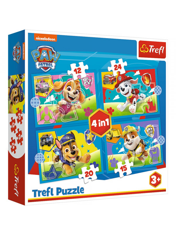 PUZZLE TREFL 4IN1 PATRULA CATELUSILOR ECHIPA