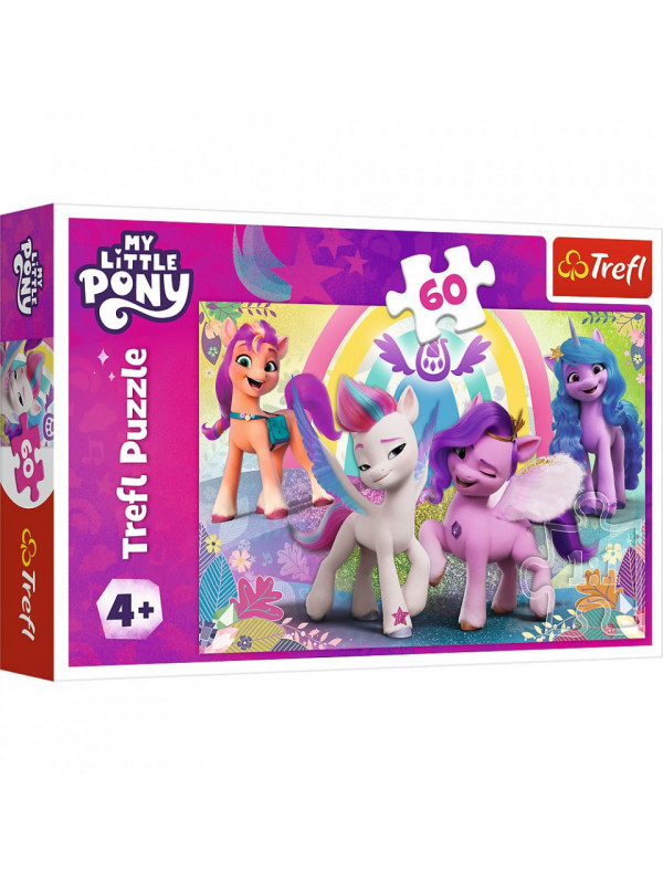 Puzzle trefl 60 my little pony in lumea prieteniilor