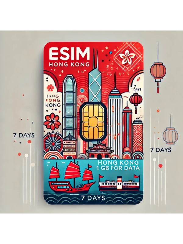 Roaming eSIM 1 GB date, eSIM de Mare Viteza pana la 5G, valabil 7 zile din momentul activarii, Hong Kong