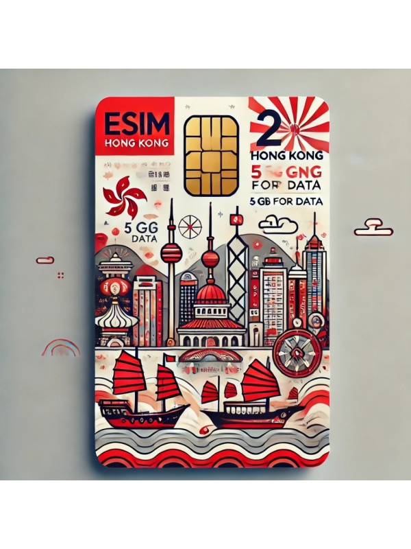Roaming eSIM 5GB date, eSIM de Mare Viteza pana la 5G, valabil 21zile din momentul activarii, Hong Kong