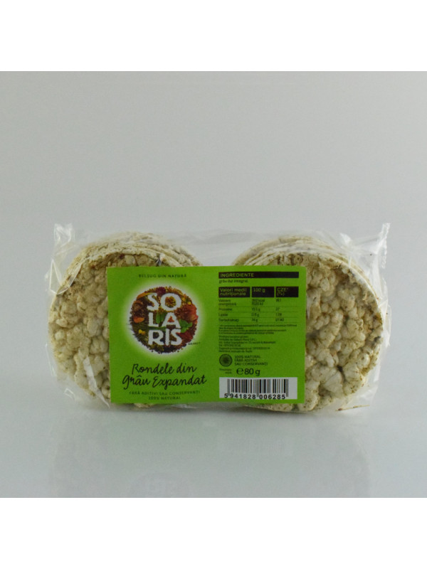 Rondele din grau expandat 80g solaris