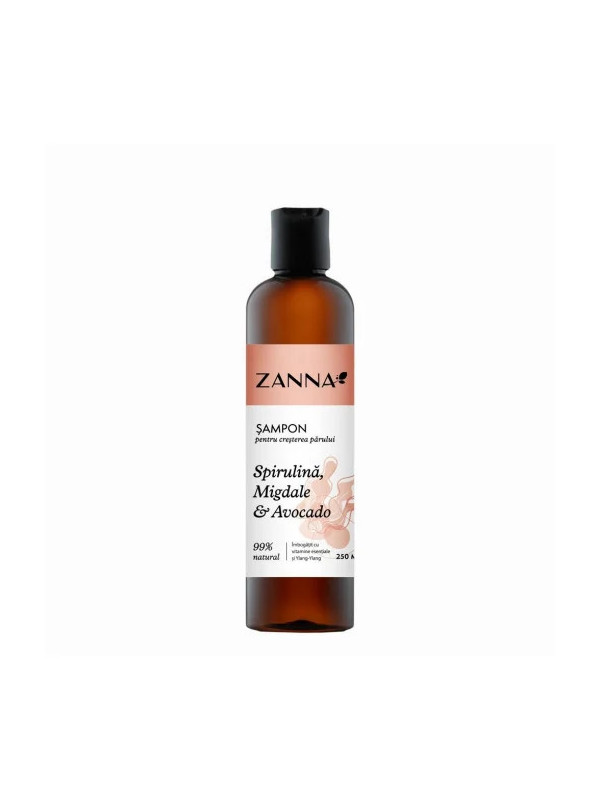 SAMPON CRESTEREA PARULUI CU SPIRULINA, MIGDALE SI AVOCADO "ZANNA" 250ml ADAMS VISION
