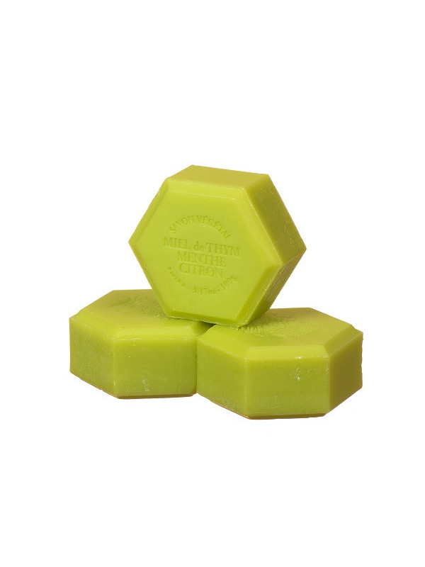 Sapun vegetal hexagonal cu menta si lamaie 100gr apidava