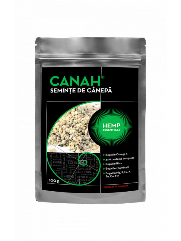 SEMINTE DECORTICATE DE CANEPA 100gr CANAH