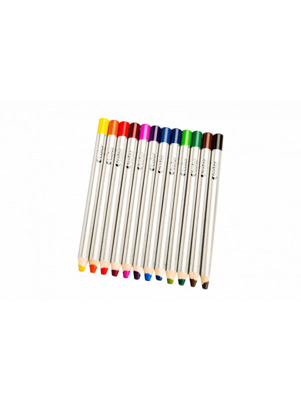 Set 12 creioane colorate cu varf gros de 8 mm pentru incepatori