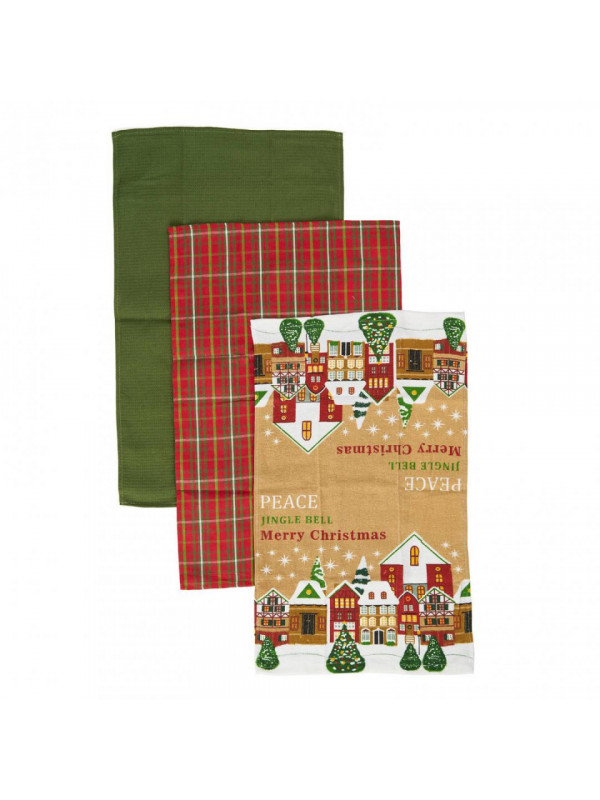 Set 3 prosoape bucatarie Xmas